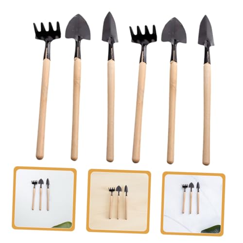 Homoyoyo 6 Sets Mini Garden Tools Kit – 18pcs Small Metal Hand Tools for Indoor Gardening, Flower Planting, Soil Digging, Transplanting, and Succulent Care