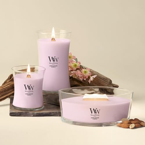 WoodWick Cherry Blossom & Vanilla Large Hourglass Scented Candle - color: Cherry Blossom & Vanilla, size: 21.5oz