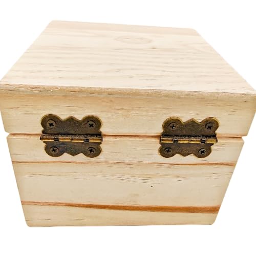 Anktily Unfinished Wooden Storage Organizer Box with Lid, Unpainted Wood Case Box for Small Keepsakes, Jewellery, Tea Bag Holder Case (16 Grids) - style: 16 Grids