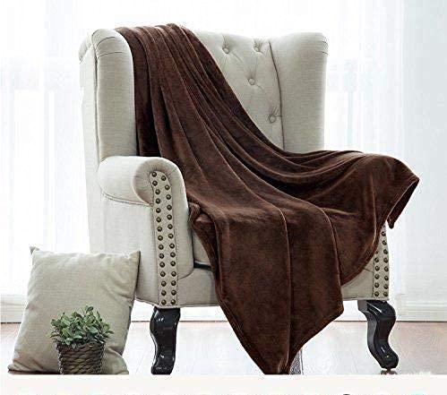 50x60 Throw Blankets, Ultra Soft Hypoallergenic Fleece Fall Throw Blanket for Livingroom, Couch, Chair, Bed, Brown - color: Chestnut Brown