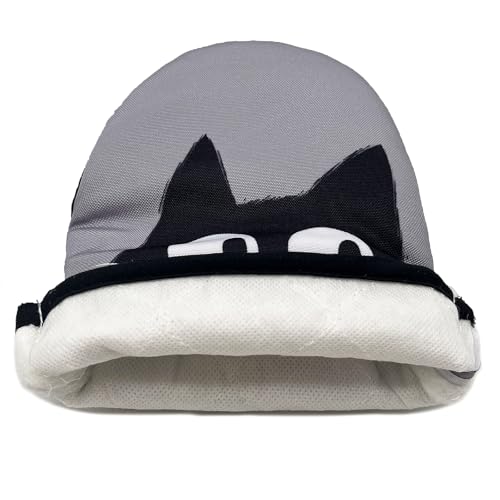Black Cat Mini Silicone Oven Mitts 2-Pack Set, Heat Slip Resistant Kitchen Gloves, Soft Short Oven Mittens for Safe Cooking Baking Grilling - color: Black Cat