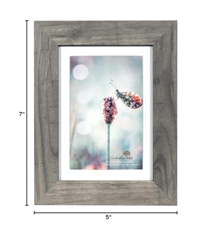 Grey 5x7 Picture Frame set of 3,Display 5x7 without Mat or 4x6 with Mat - color: Grey, size: 5x7 inches