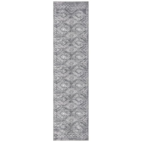 KILOCOCO Washable Runner Rug 2x8 ft Non-Slip Hallway Runners, Grey | Low-Pile Entryway Runners, Rubber Backed Runner Rug, Printed Kitchen Runner Rug, Soft Geometric Rugs for Hall Living Room - color: Grey, size: 2' x 8' (Runner)