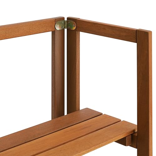 Furinno TIOMAN Plant Shelf, 3-Tier Plant Stand, Display Shelf, for Multiple Plants, Plants Pot, Easy Toolless Assembly, Patio, Balcony, Garden, Natural