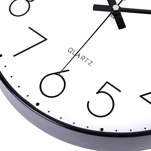 16 Inch Large Wall Clock Modern Elegant Style for Living Room Office Kitchen Dining Room - color: Black, size: 16 Inch