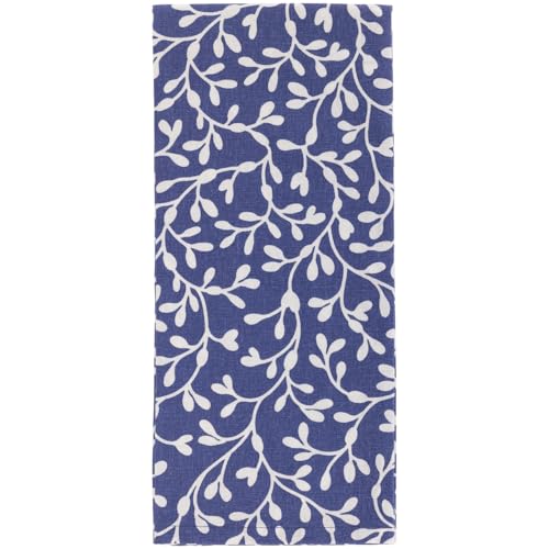 Boston International Dish Towel Set of Two Cotton Tea Towels, 28" x 18", Navy Whale - color: Navy Whale