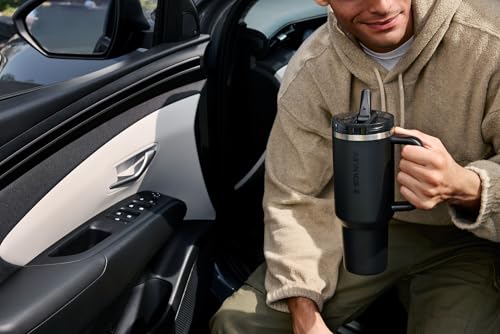 STANLEY Quencher ProTour Flipstraw Tumbler, 14 oz, Spring Green | Built-In Straw & Handle | Cupholder Compatible for Travel | Leakproof Insulated Stainless Steel Cup | BPA-Free - color: Spring Green, size: 14 Ounces