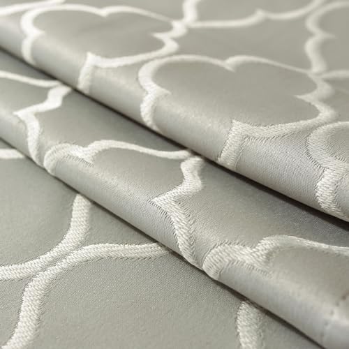 SASTYBALE Christmas Jacquard Tablecloth, Square, 52" x 52", Gray | Damask Fabric, Water Resistant, Wrinkle Free Polyester, 2-4 Seats, Kitchen Dining Tabletop Use - color: Gray Color, size: 52" x 52" (Square)
