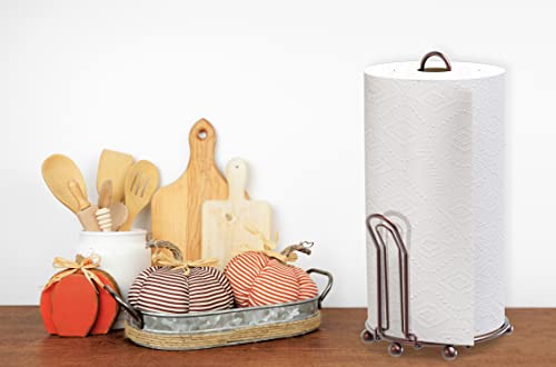 Simple Houseware Paper Towel Holder for Kitchen Countertop, Bronze - color: Bronze