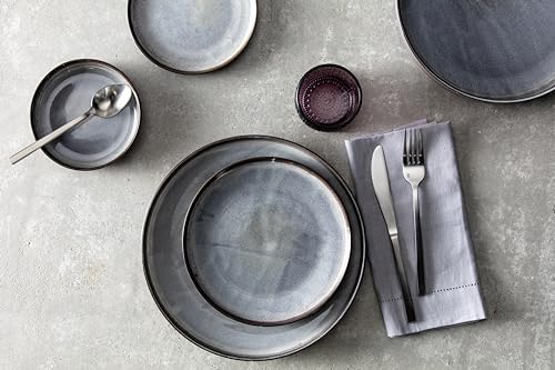 Fortessa Northern Lights Stoneware 16 Piece Dinnerware Set, Service for 4, Borealis Silt