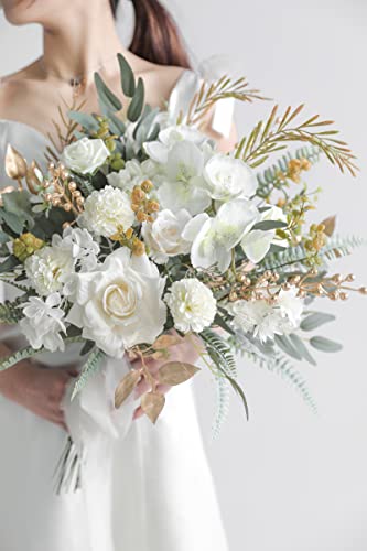 Serra Flora Artificial Greenery Spray Box Set(Pack of 54pcs) with 6 Kinds of Golden Green Filler for Wedding Bouquet Table Centerpieces and Floral Arrangement (Golden&Green) - color: Golden&green