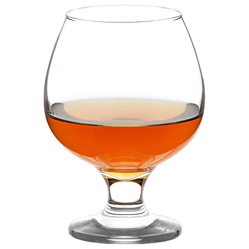 LAV Brandy Snifters Glass Set | Dishwasher Safe, Short Stem Balloon Glasses, Glass Goblets for Spirits, Bourbon Whiskey, Cognac, Scotch, Beer Tasting Glasses | 13.25 oz | Set of 4 - style: Brandy Snifters