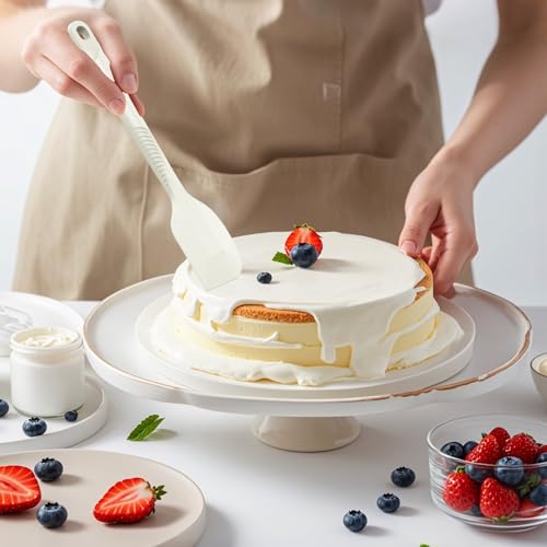 Silicone Cooking Utensils Set - 600°F Heat Resistant, Nonstick Kitchen Utensil Set with Spatulas, Spoons, Whisk, Tongs, BPA Free, Dishwasher Safe, Cream White - color: Cream White
