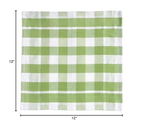 LANE LINEN 100% Cotton Kitchen Dish Cloths, Ultra Soft Absorbent Quick Drying Dish Towels, Multiweave Wash Cloths Dish Towel Sets, 12x12 Inches, 12 Pack - Sage Green - color: 09: Sage Green, size: 12"x12" - 12 Pack