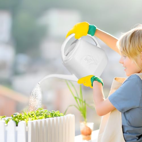 Plant Watering Can - 1/2 Gallon - White | With Long Spout for Watering-Home Indoor and Outdoor Garden - color: White