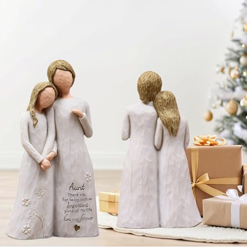 Aunt Birthday Gifts, Gifts for Aunt, Auntie Gift Ideas Figurine | Aunt Gifts, Best Aunt Ever Gift, Gift for Aunts from Niece, Aunts Gifts for Mothers Day, Christmas,Hand-Painted Resin Statue - style: Aunt gifts