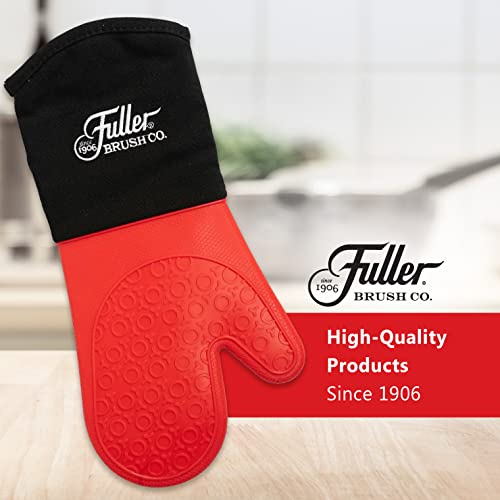 Fuller Brush Extra-Long Silicone Oven Gloves (2-Pack) – 14.5" Forearm Protection – Heat Resistant to 500°F – Non-Slip, Waterproof Oven Mitts for Baking, Cooking, BBQ & Grilling