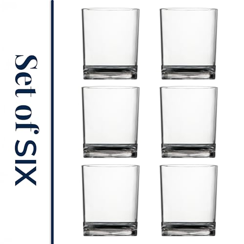 US Acrylic Classic Clear Plastic Reusable Drinking Glasses (Set of 6) 12oz Rocks Cups | BPA-Free Tumblers, Made in USA | Top-Rack Dishwasher Safe (Pack of 24) - color: Clear, size: Rocks Tumblers (Pack of 24)