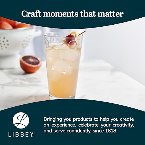 Libbey Reno Tumbler Drinking Glasses, Polka Dot Pattern Tall Glass Tumbler Set of 8, Compact, Fun Glass Cups Set for Everyday Use, Casual Parties - color: Reno