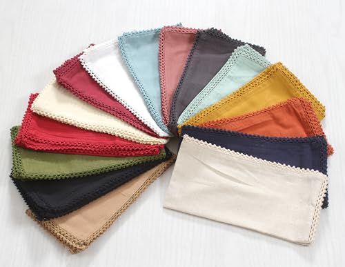 ACCENTHOME Teal Cloth Napkins Set of 6 18x18 inch Cotton Dinner Napkins - Washable Soft Premium Hotel Quality Reusable Napkins Perfect Table Napkins for Family Dinners, Weddings & Everyday Use | Cotton Linen Blend Napkins, Machine Wash On Gentle Cycle, Ec
