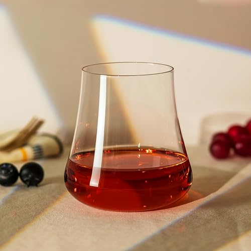 Stemless Wine Glasses Set of 4, 20oz Large, Dishwasher Safe | Hand-Blown, Lead-Free Clear Crystal, No Stem Red Wine Glass, Ready to Gift, Birthday Wedding Christmas Daily Use - size: 20oz - 4 PCS