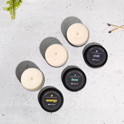 Go Candles Premium Scented Candle Gift Set | 3 Aromatherapy Candles | Natural Coconut Soy Wax | Clean Burning | Hand-Poured in USA | Luxury Home Fragrance | Citrus, Herbal & Earthy Scents
