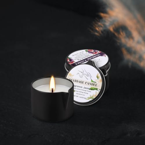 24 Pcs Natural Soy Massage Oil Candles, 1oz Low-Temp Moisturizing Body Wax | Multiple fragrance options available, suitable for skincare and aromatherapy, spa relaxation gift set - color: 24 PACK-massage candle