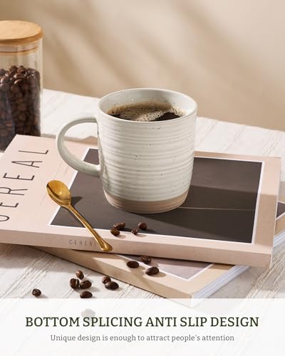 famiware Coffee Mugs Set of 4, 13 oz Mug Set, Ceramic Cup Set with Handle | Stoneware Mug for Coffee, Tea, Latte, Cappuccino, Microwave and Dishwasher Safe, Constellation Series,Cream - color: Constellation-Cream, size: 4 Count (Pack of 1)