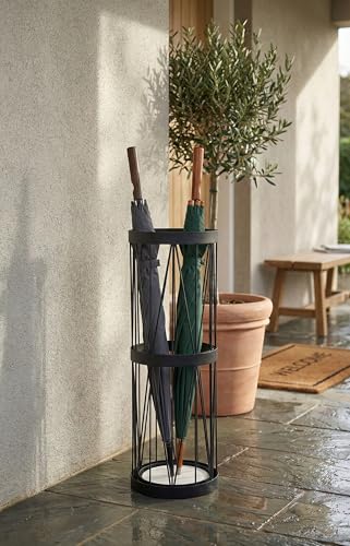 Mango Steam Pluvian™ Soakstone™ Umbrella Holder (Tall, Black) - color: Black, size: Tall Round