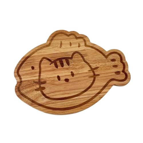 Kitchen Board Multipurpose Wooden Cutting Board for Household Bread Cat Shape, Fish Shape