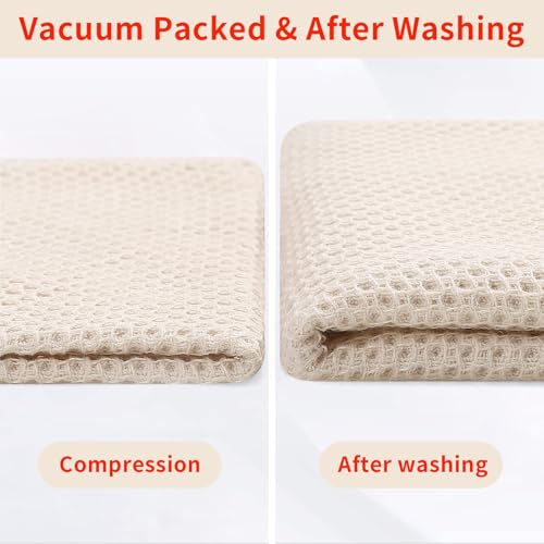 Homaxy 100% Cotton Oversized Waffle Weave Kitchen Towels 6-Pack, Beige | 20 x 28 Inches, Ultra Soft Absorbent Dish Towels, Quick Drying Large Cleaning Towels - color: Beige, size: 20 X 28 - 6 Pack