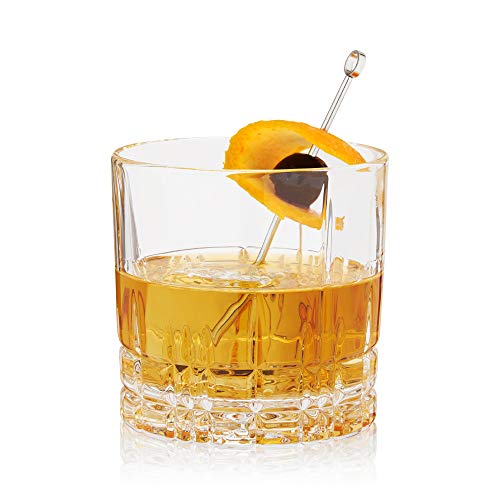 Spiegelau Perfect Serve Single Old Fashioned Glass Set, Set of 4 Lowball Cocktail Glasses, European-Made Lead-Free Crystal, Dishwasher Safe, Professional Quality Cocktail Glass Gift Set, 9.5 oz - style: S.O.F. glass