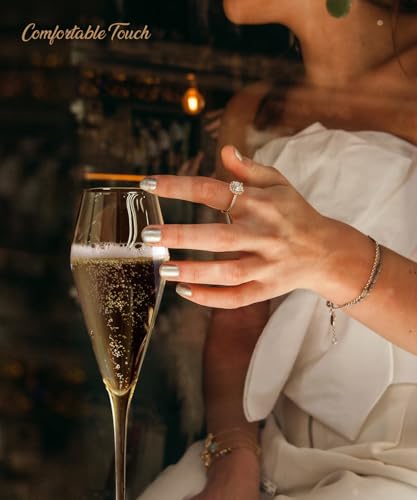 OJA Champagne Flutes, Crystal Champagne Glasses Set of 2, 7.5oz, Hand Blown | Clear, Ideal for Weddings, Anniversaries, Christmas, Special Days, 10.5 inch - color: 7.5oz (2count)