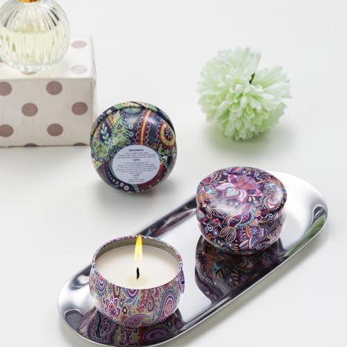 Hausware 3 Pack Scented Candles, 2.5 oz Aromatherapy Candles with Floral Scents,Soy Candles Set with 72H Burning Time,Ideal Gift for Women (Lavender+Vanilla+Rose) - color: Lavender+Vanilla+Rose
