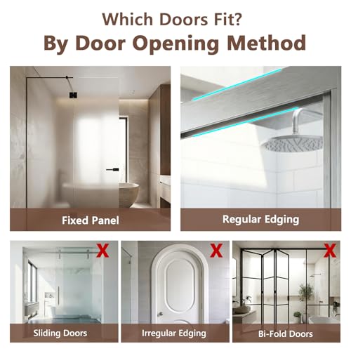 Over The Door Shower Caddy, 304 Stainless Steel Organizer, Black | Hanging Bathroom, Pantry & Kitchen Storage Rack. No Drilling With 3 Adjustable Shelves, 14 Hooks
