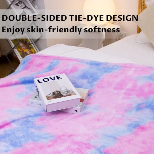 MUGD Soft Blankets Fuzzy Soft Fuzzy Throw Blanket Kids Warm Throw Blanket for Bed - color: Blue Pink, size: Baby(40"x50"/ 100x130cm)