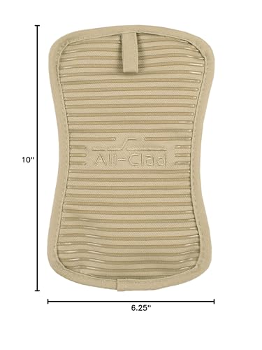 All-Clad Premium Pot Holder & Hot Pad: Heat Resistant to 500 Degrees - 100% Cotton, 10"x6.25" Hot Pad for Kitchen and Barbeque, (1-Pack), Cappuccino - color: Cappuccino, size: 1 Pack