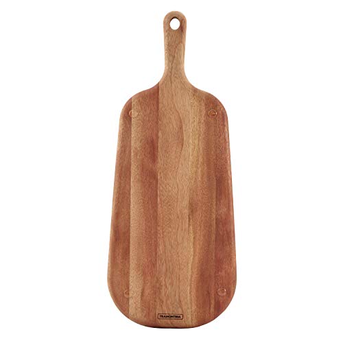 Tramontina Provence 2-Pc Cheese Serving Board with Marble Insert | African Mahogany Cutting Board, Natural Oil Finish