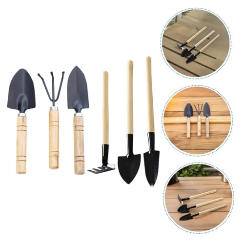 Happyyami 9pcs Mini Garden Tool Set for Indoor Plants and Herb Gardens – Hand Trowels and Cultivators with Metal Blades, Small Handles for Flower Planting and Soil Loosening
