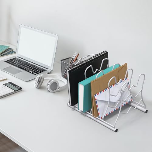Deco Brothers Pan Organizer Rack for Kitchen Cabinet and Counter, White - color: White