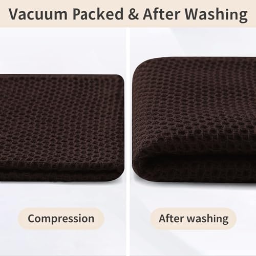 Homaxy 100% Cotton Waffle Weave Kitchen Dish Cloths 10-Pack, Dark Brown | 12 x 12 Inches, Ultra Soft Absorbent Dish Towels, Quick Drying Dish Rags with Hanging Loop - color: Dark Brown, size: 12 x 12 - 10 Pack