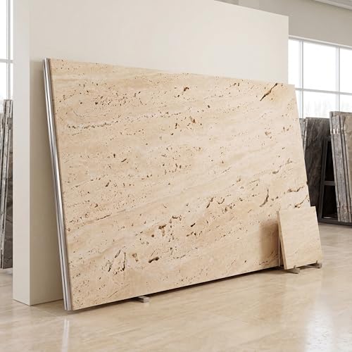 YKAJO Natural Travertine Beige Oval Marble Tray, 11.8x5.9 Vanity Organizer | Honed natural stone; jewelry & trinket dish, ring & key holder, soap & candle catchall; bath counter, dresser, coffee table - color: Natural Travertine Beige, size: 11.8" x 5.9"