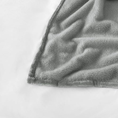 MOONLIGHT20015 Light Grey Fleece Blanket King Size, Pack of 2 – Soft 400 GSM Plush Microfiber Rust King Size Blanket, Warm Lightweight King Blanket for The Bed, Bulk Value Pack 108x90 Inches, Silver - color: Light Grey, size: King (Pack of 2)