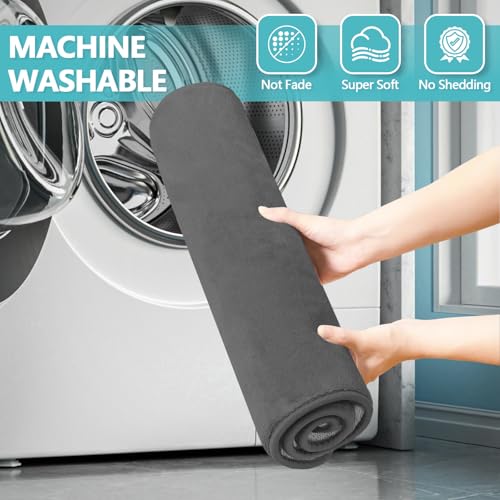 Bathroom Rugs Extra Soft Memory Foam Bath Mat Sets 3 Piece Non Slip Absorbent & Dry Living Mat Sets Washable Bath Carpets with Toilet Rug,Bath Rugs for Bathroom,Tub,Shower,Kitchen,Bedroom - color: Graphite Gray