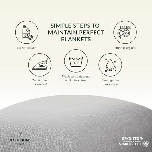 CSL Cotton Blanket Throw, Soft Summer Blanket for Couch,50x70,Charcoal Grey - color: 07. Charcoal Grey, size: Throw (50" x 70")
