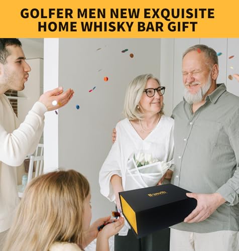 Whiskey Golf Stones Gifts Set Accessories for Men -Valentines Day Gifts for Him-Birthday Gifts for Men