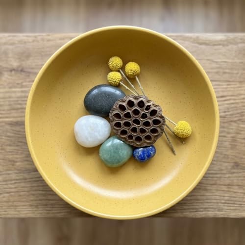 8'' Key Bowl, Decorative Bowl With Yellow, key Holder for Entryway Table, Purse Bowl, Candy Dish,Fruit Bowl