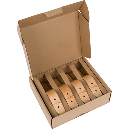 Plywood Wall Hooks Set of 4 Wood Coat Rack Hanging Clothes Hats Robes Towels (Birch) - color: Maple