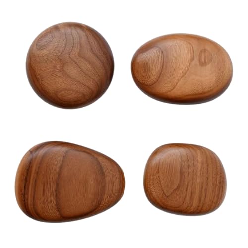 4Pcs, Wood Wall Mounted Coat Hooks Wooden Coat Hooks Coat Racks Wood Cabinet Knobs Wall Hooks for Scarf, Bag,Hat,Bedroom,Home