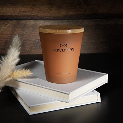 PERCEPTION AROMAS Luxury Scented Candle | Sandalwood Thyme | Hand Poured Soy Wax Candle with Gift Box | Elegant Fragrances | 50 Hour Burn Time (8.1 oz) - color: Sandalwood Thyme